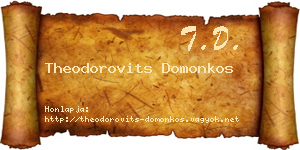 Theodorovits Domonkos névjegykártya